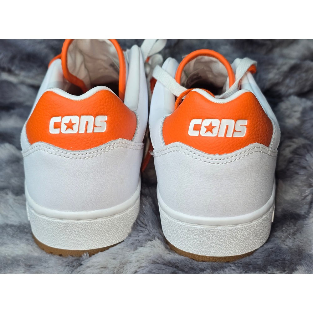 NWOT Converse CONS AS 1 Pro White Orange Leather Sneakers Men 10 - Picture 3 of 6